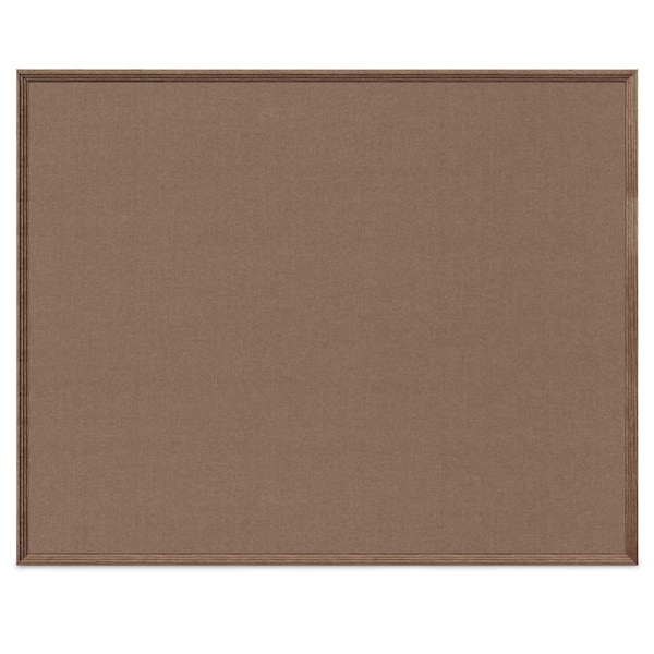 United Visual Products Wood Combo Board, 72"x48", Cherry/Black Porcelain & Forbo UVDECORK7248OAK-CHERRY-BLKPORC-FORBO - main
